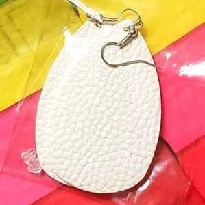 Faux leather earring